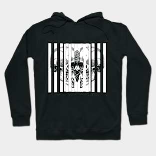 Exclusive/Original Mirror † Skull Heart † Psychedelic Graphic Design Hoodie